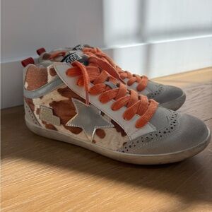 Golden Goose Calf Hair Animal Print Sneakers